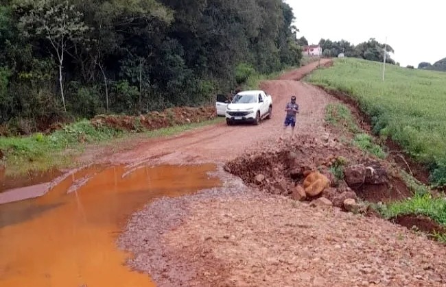 Capa São José das Missões registra prejuízos em estradas após temporais