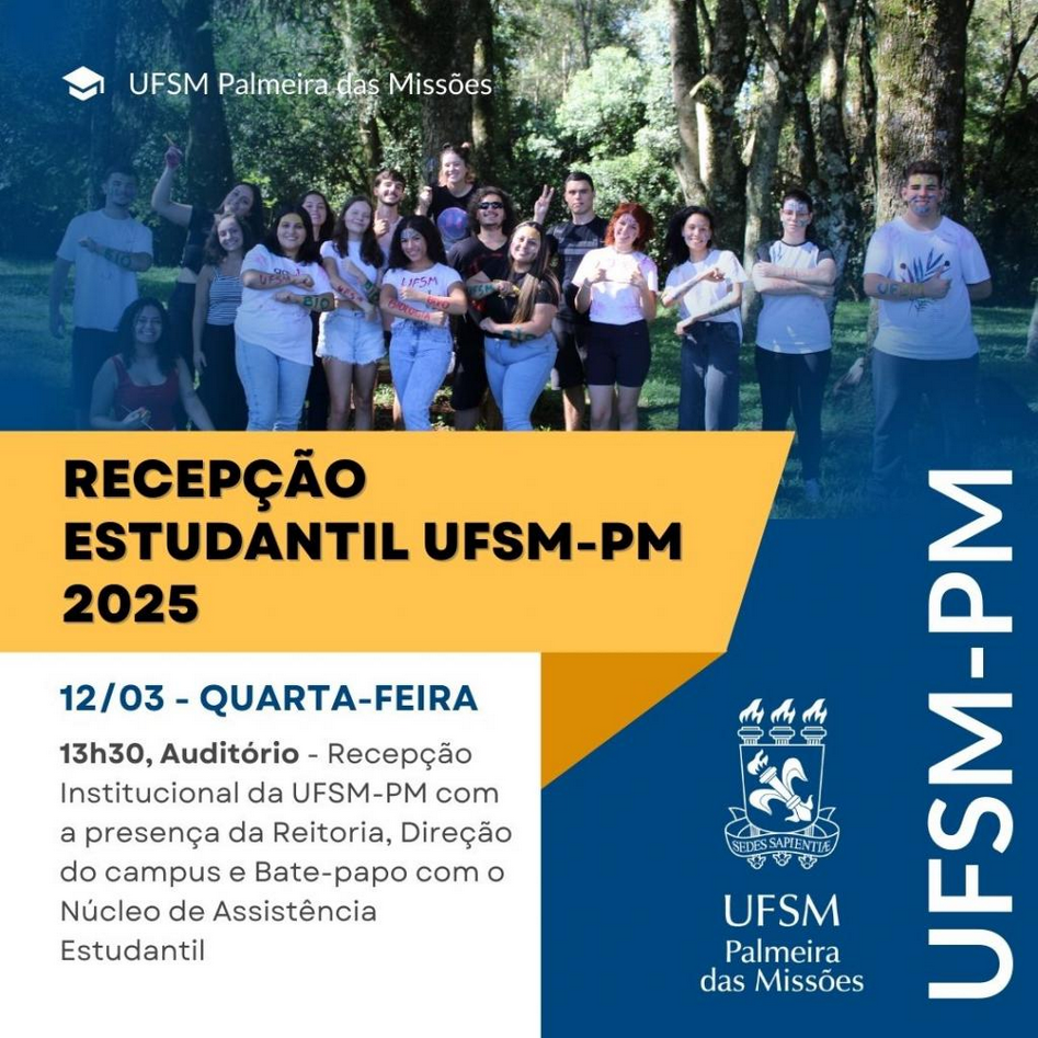 Capa Volta às aulas 2025: UFSM-PM recebe calouros e veteranos na próxima segunda-feira (10)