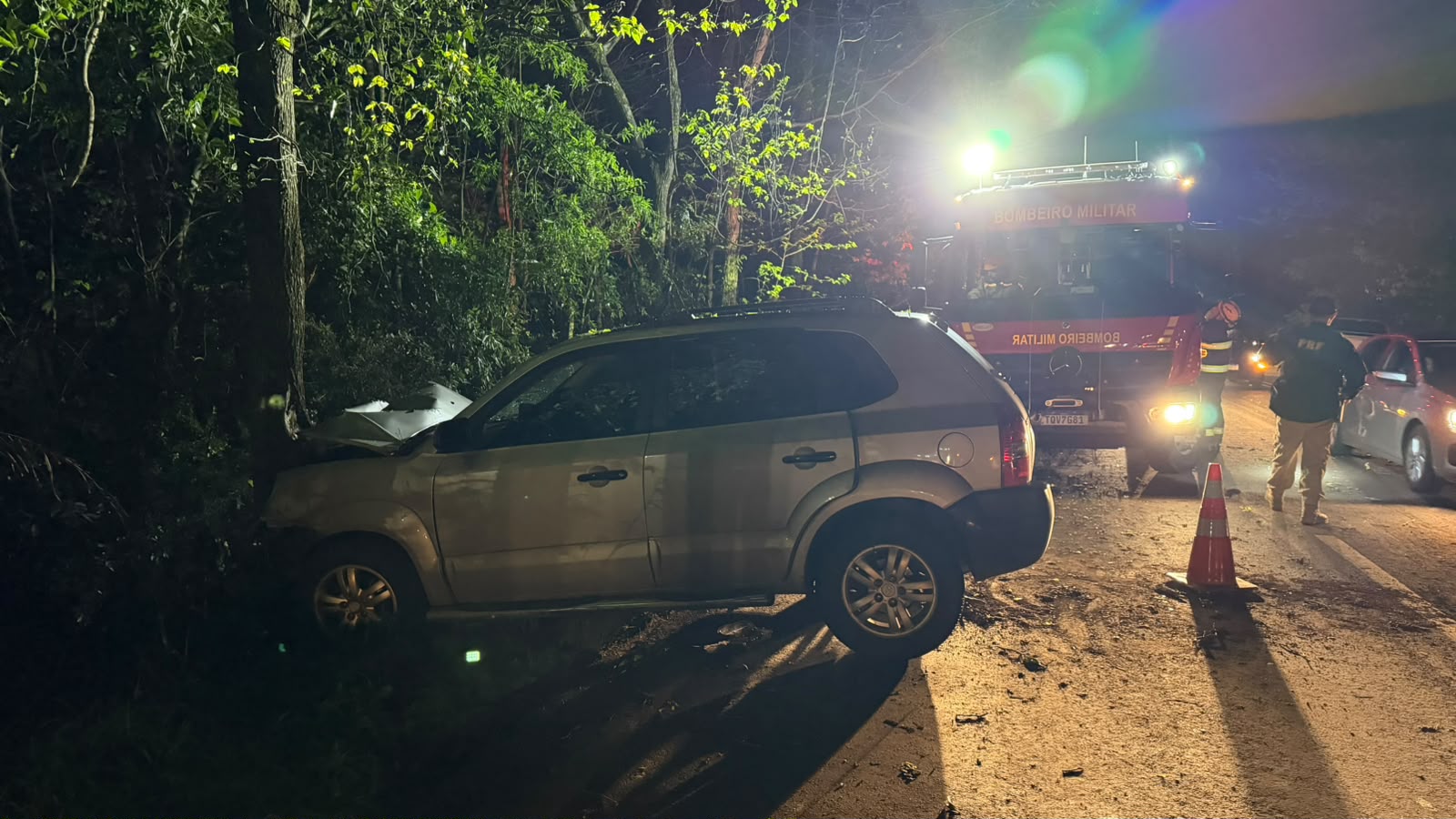 Capa Jovem de 24 anos morre após carro sair da pista e colidir contra árvore na BR-386, em Sarandi