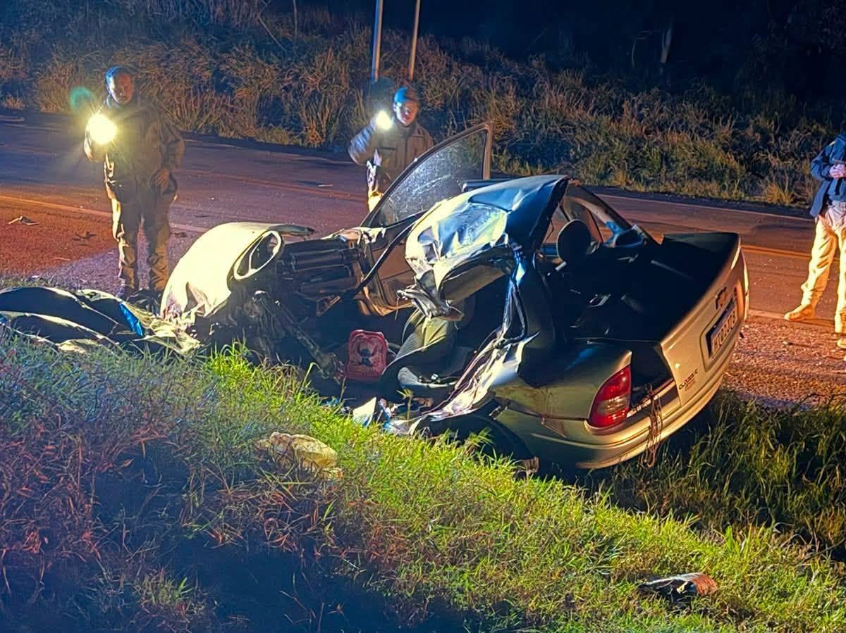 Capa Pai e filha morrem em acidente na BR-386, em São Pedro das Missões