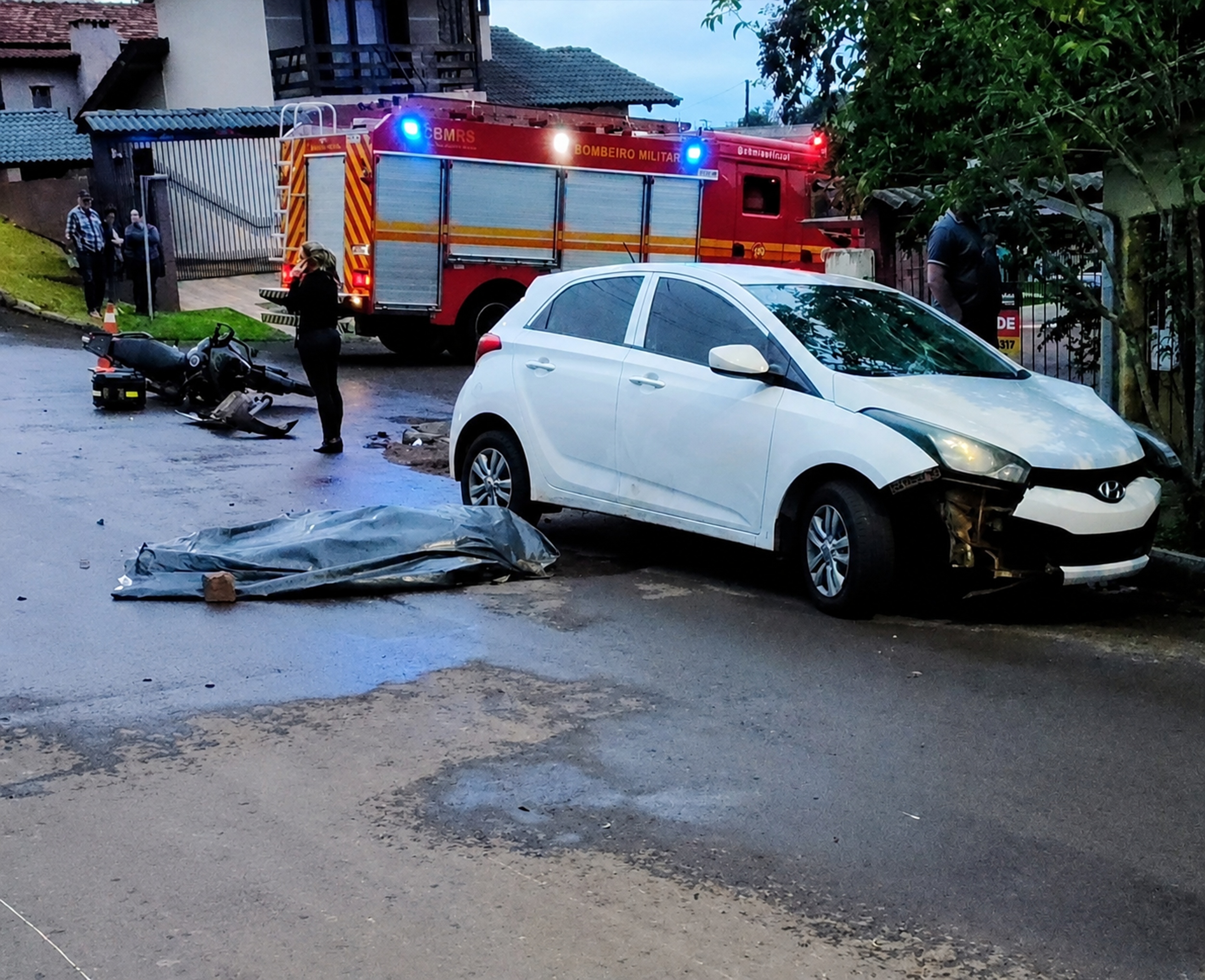 Capa Motociclista morre após colisão entre moto e carro no bairro Alvorada, em Panambi