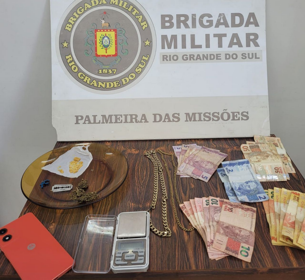 Capa Homem é preso por tráfico de drogas em Palmeira das Missões