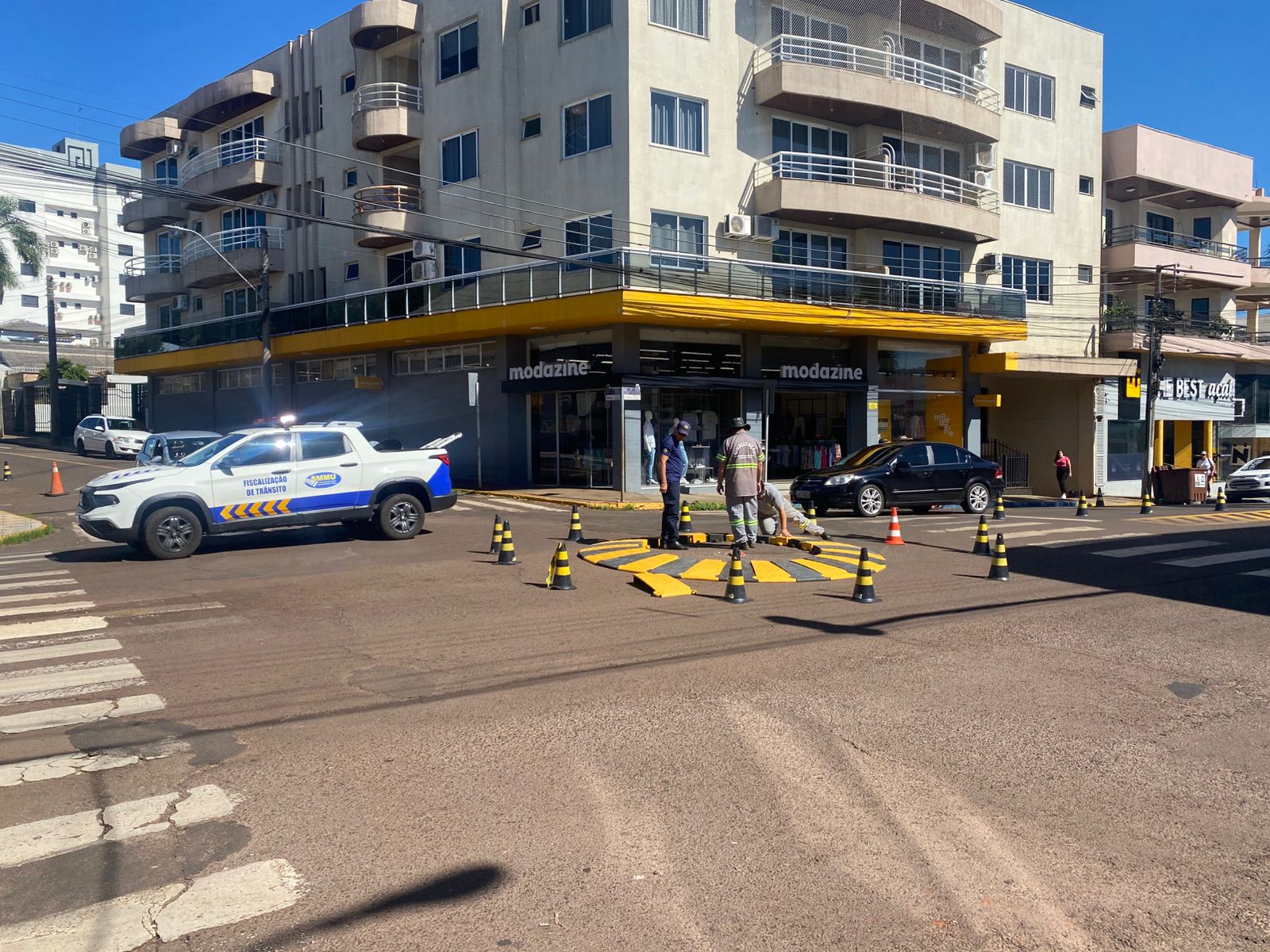 Capa Semáforo foi desligado para teste de rotatória experimental em Palmeira das Missões