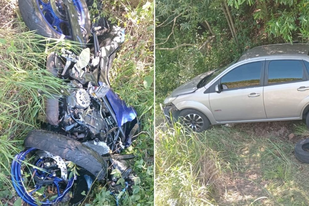 Capa Colisão frontal na BR-468 deixa motociclista morto no trecho entre Palmeira das Missões e Coronel Bicaco