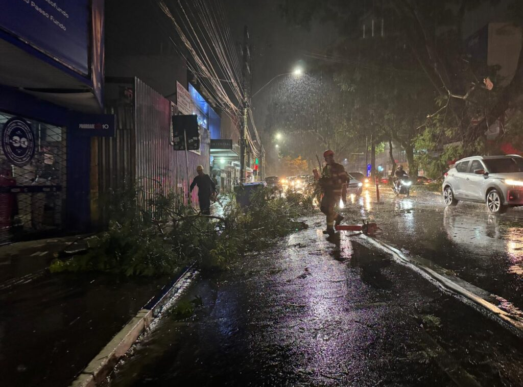 Capa Vendaval causa destelhamentos e deixa mais de 500 pessoas afetadas em Passo Fundo