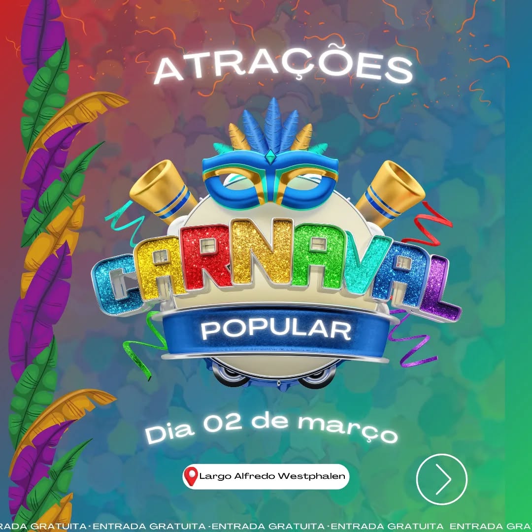 Capa Com apresentação de escola de samba, Palmeira das Missões divulga programação de carnaval